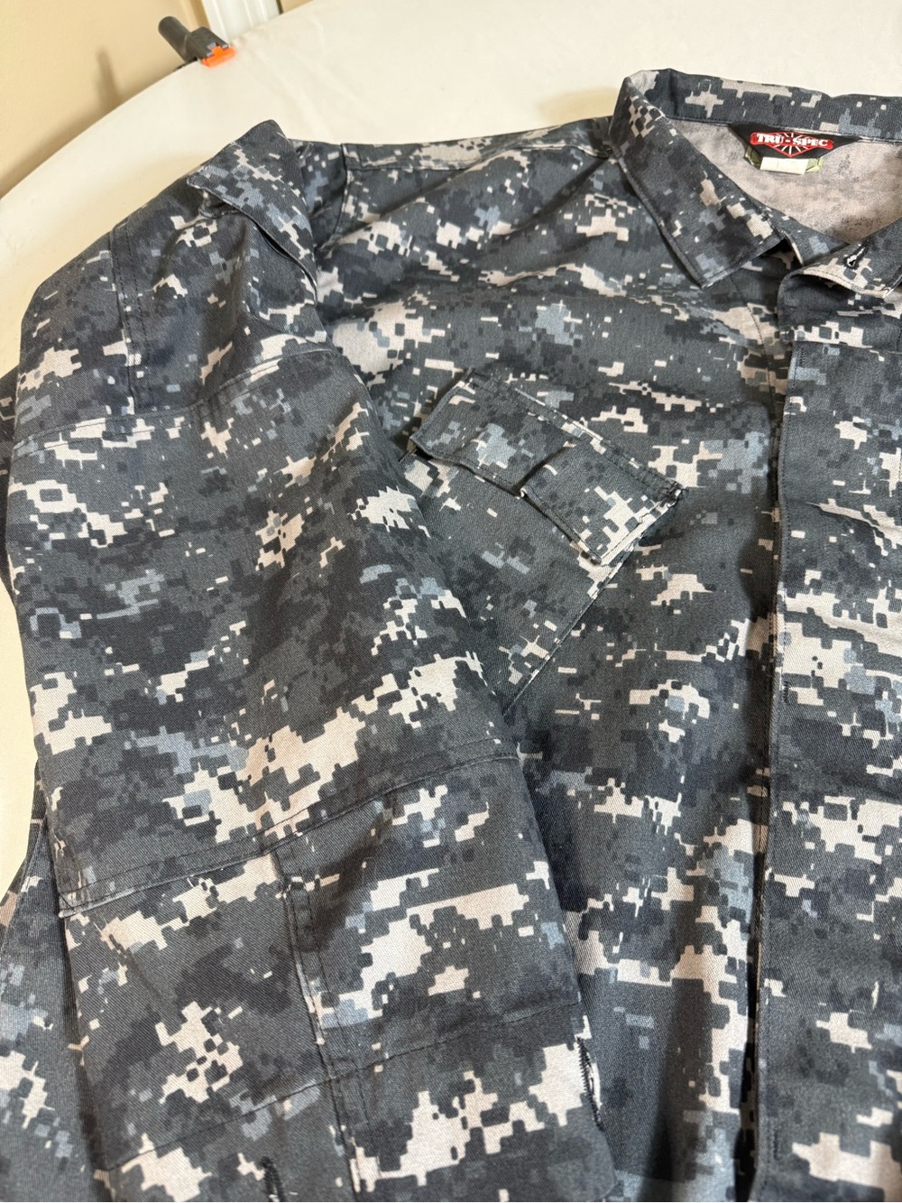 Tru-Spec Digital Camo Tactical Combat Shirt Jacket XL Military BDU ACU - Picture 11 of 12